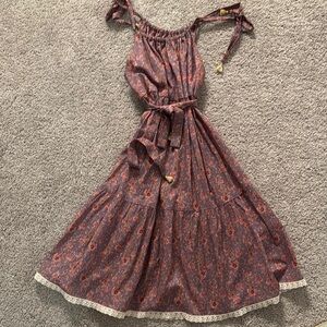 Zimmerman Floral Bohemian Dress with Tie Straps